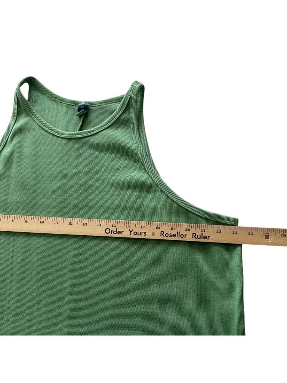 Old Navy Womens Green Sleeveless Ribbed Tank Dress 4X Cotton Blend Beach Vacatio - Picture 8 of 12